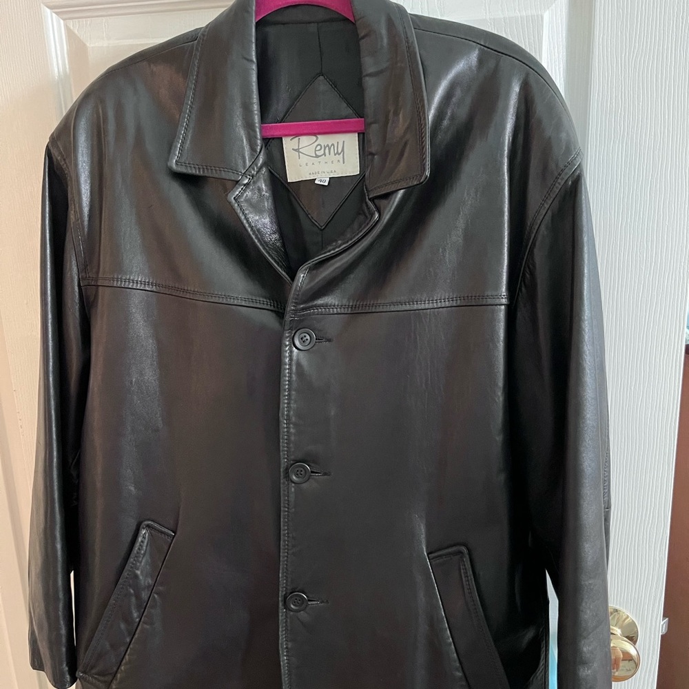 Remy mens leather 70s leather jacket
